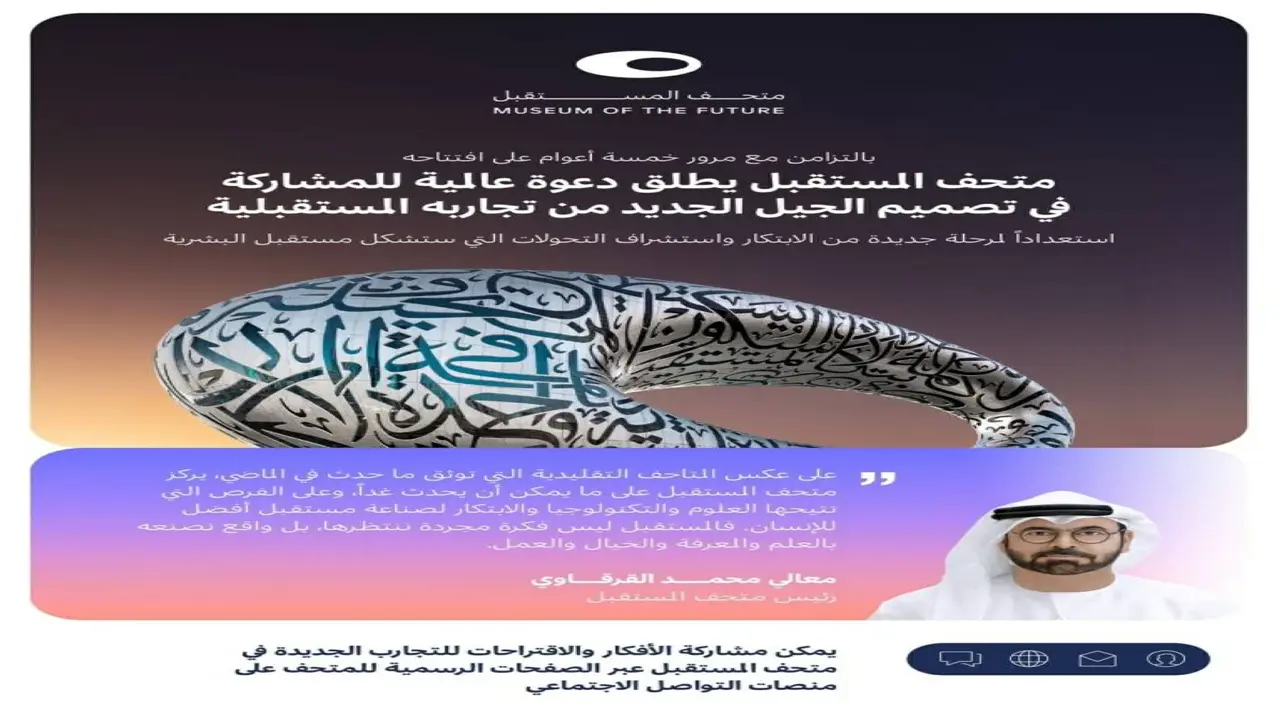 متحف المستقبل يفتح نافذة المشاركة في تصميم تجارب جديدة عالمياً
